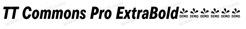 TT Commons Pro ExtraBold字体转换